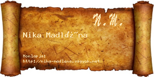 Nika Madléna névjegykártya